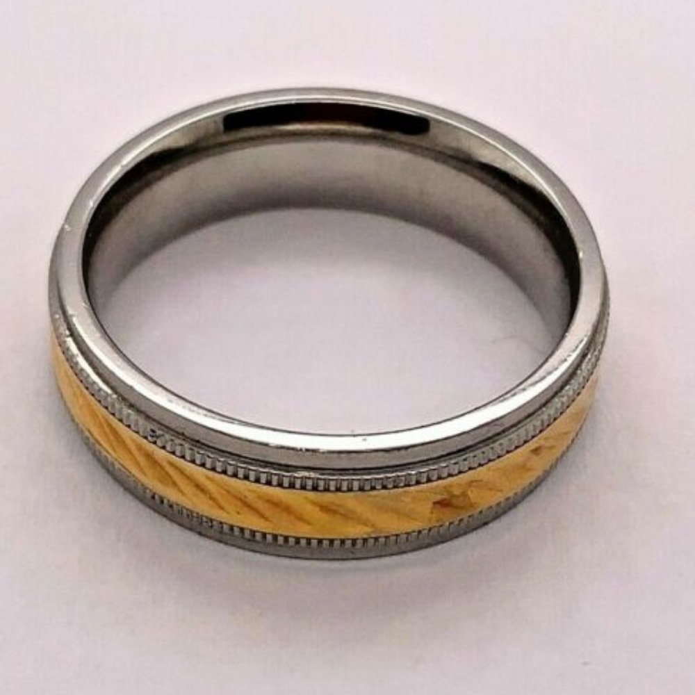 10K Gold Men's Wedding band Box & COA